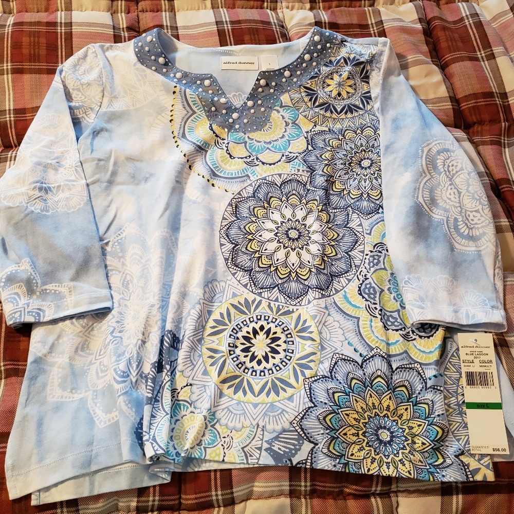Alfred Dunner 3/4 sleeve Large